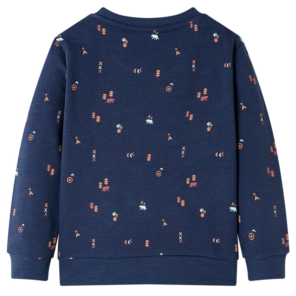 vidaXL Kindertrui 92 gemêleerd marineblauw afbeelding
