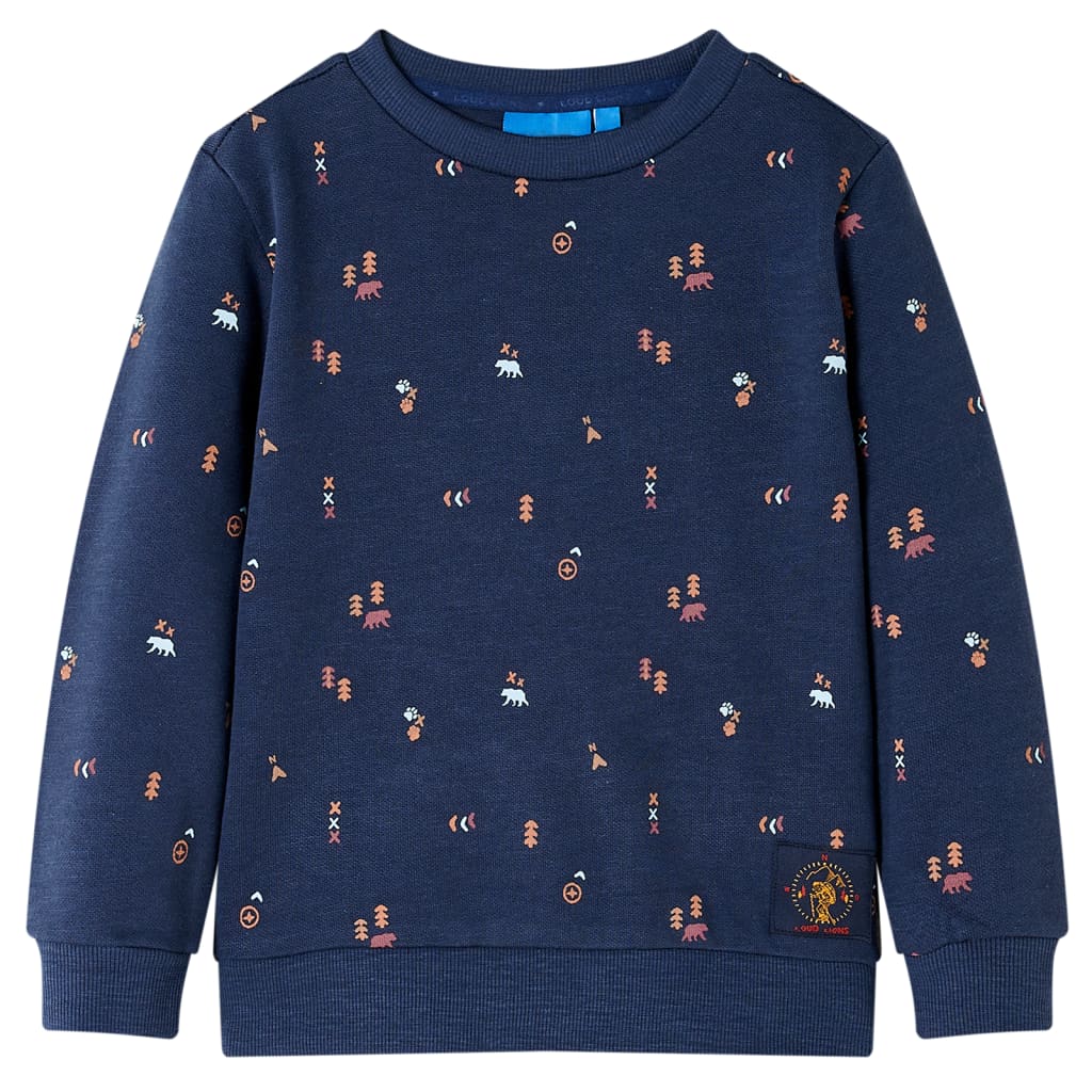 Kinder-Sweatshirt Marineblau Melange 104