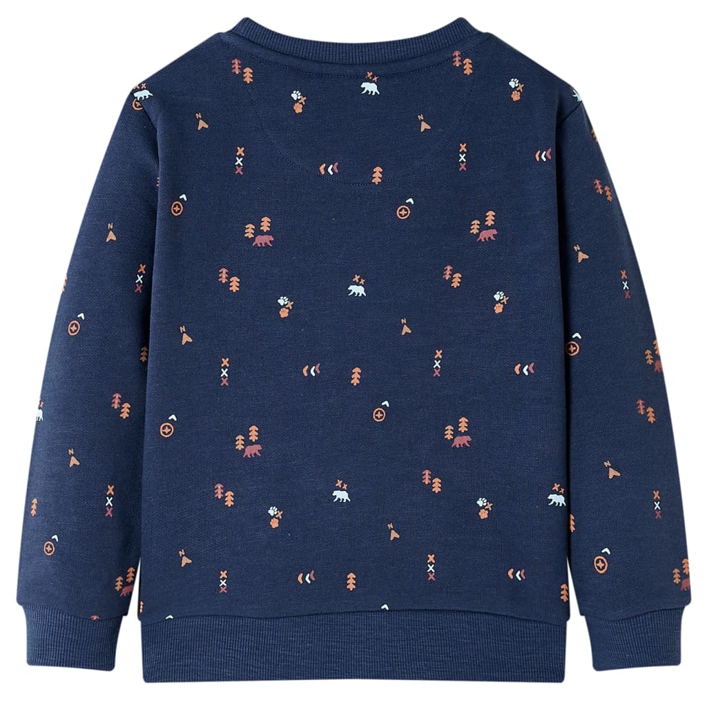 vidaXL Kindertrui 128 gemêleerd marineblauw afbeelding