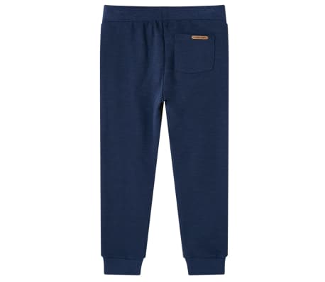 Pantalones de ch&aacute;ndal infantiles azul marino m&eacute;lange 128