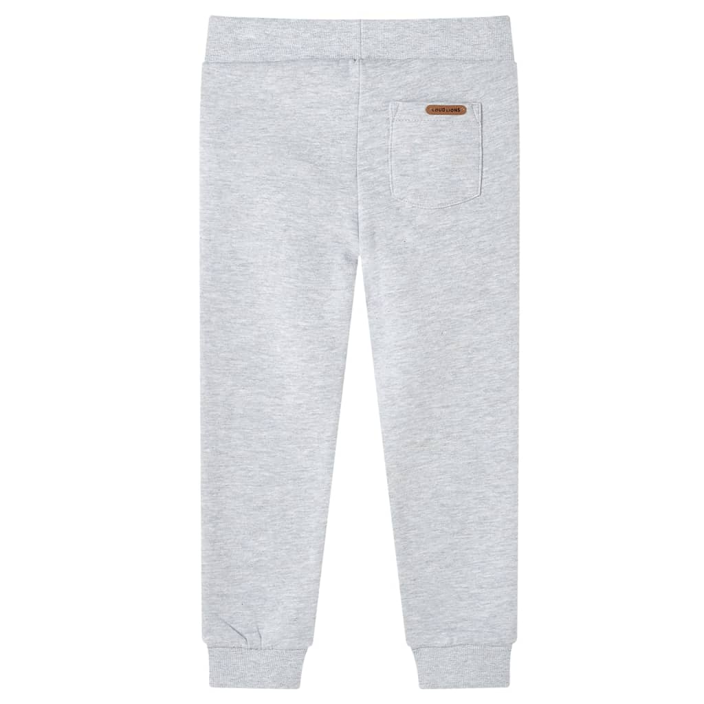 vidaXL Kinderjoggingbroek 140 gemêleerd grijs afbeelding