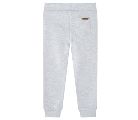 Pantalon de surv&ecirc;tement pour enfants gris m&eacute;lang&eacute; 140