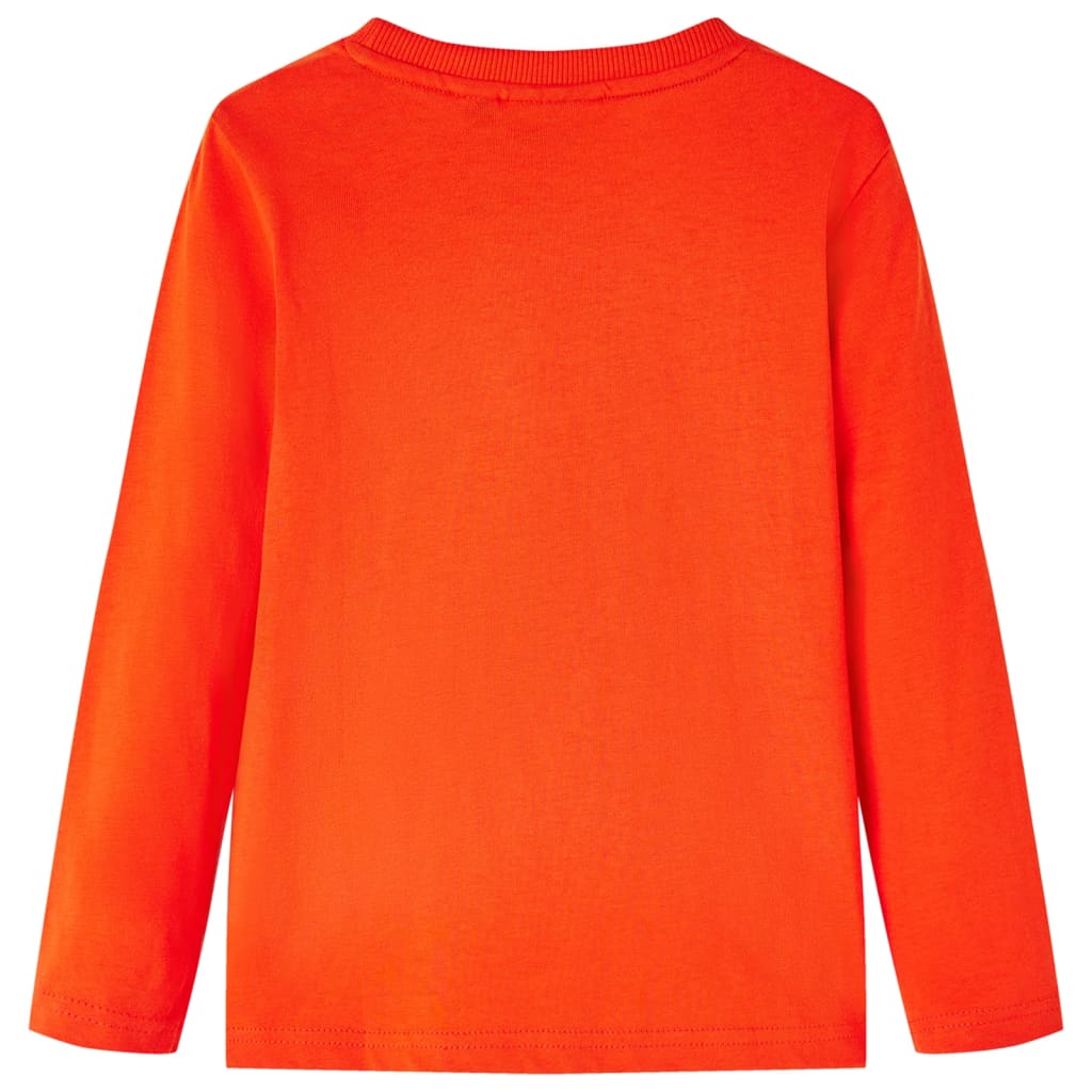 vidaXL Kindershirt met lange mouwen 116 felroranje afbeelding
