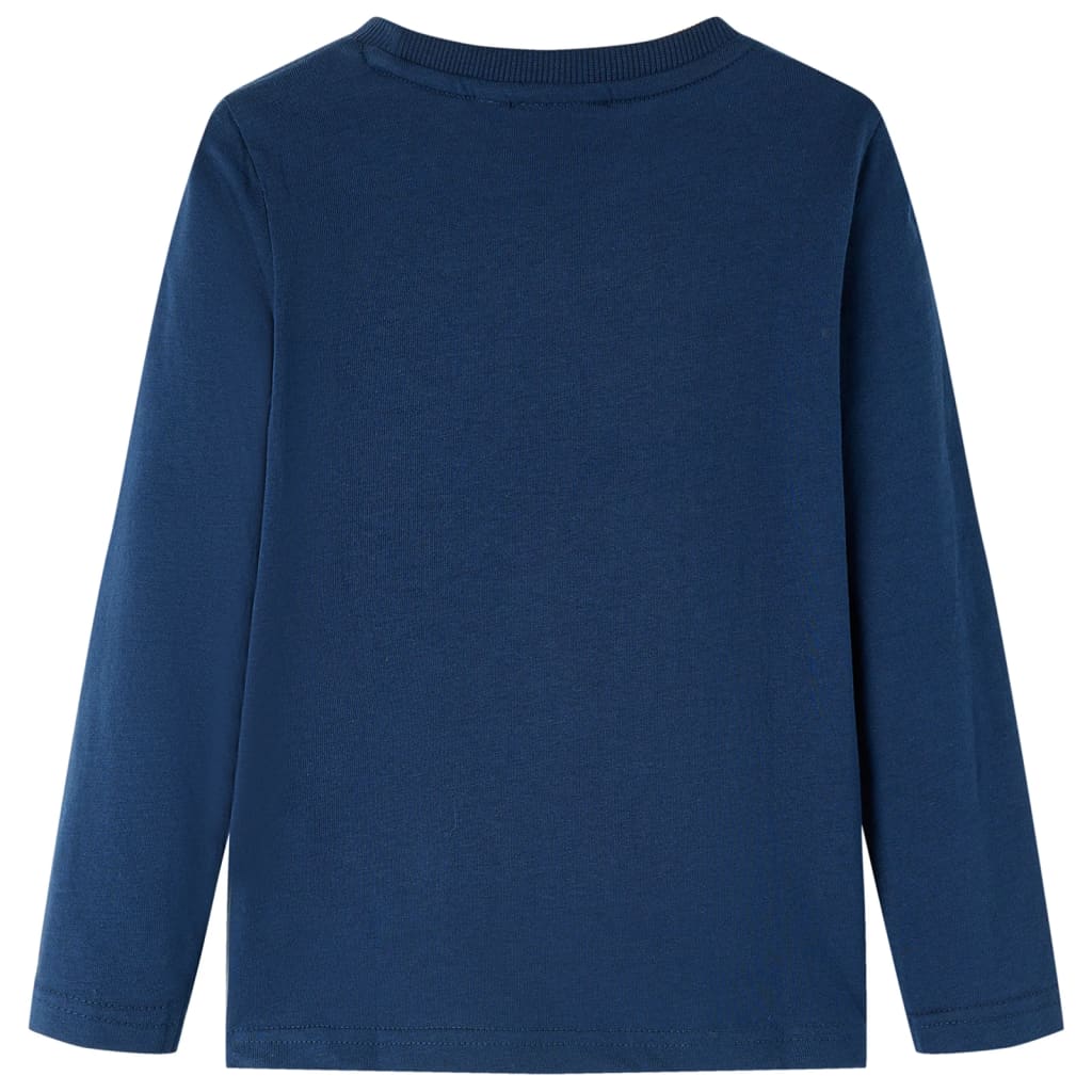 vidaXL Kindershirt met lange mouwen 116 marineblauw afbeelding