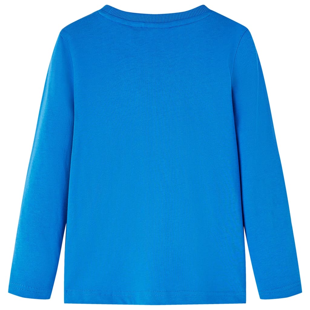 vidaXL Kindershirt met lange mouwen 140 kobaltblauw afbeelding