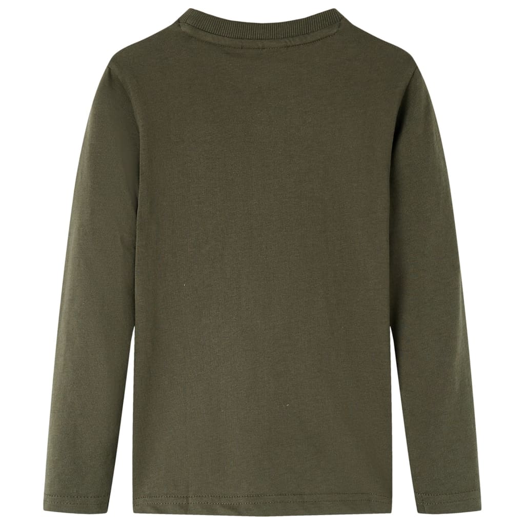 vidaXL Kindershirt met lange mouwen 140 kakikleurig afbeelding