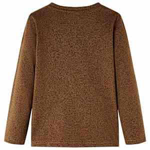 Kids' T-shirt with Long Sleeves Cognac Melange 92