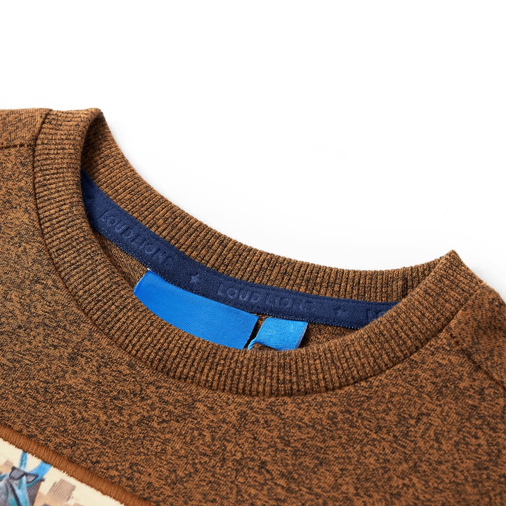 Thumbnail - vidaXL Kinder-Langarmshirt Cognac Melange 104