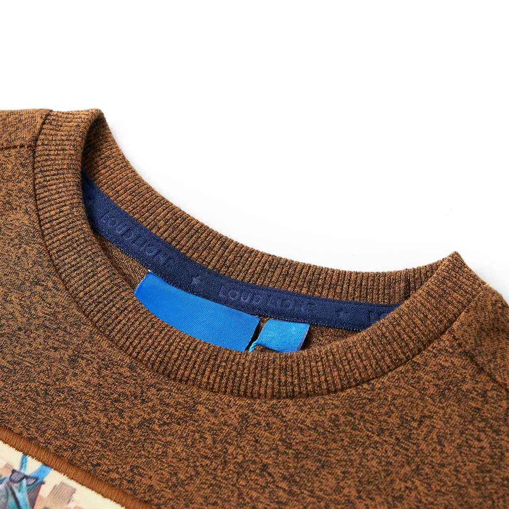 Thumbnail - vidaXL Kinder-Langarmshirt Cognac Melange 140