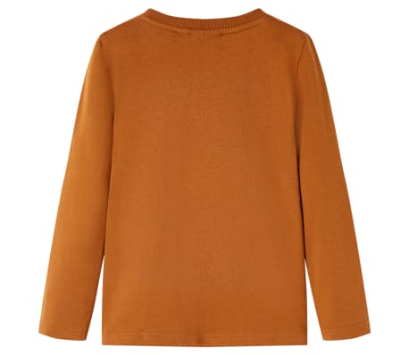 T-shirt enfants &agrave; manches longues cognac 128