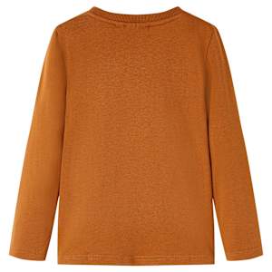T-shirt enfants &agrave; manches longues cognac 128