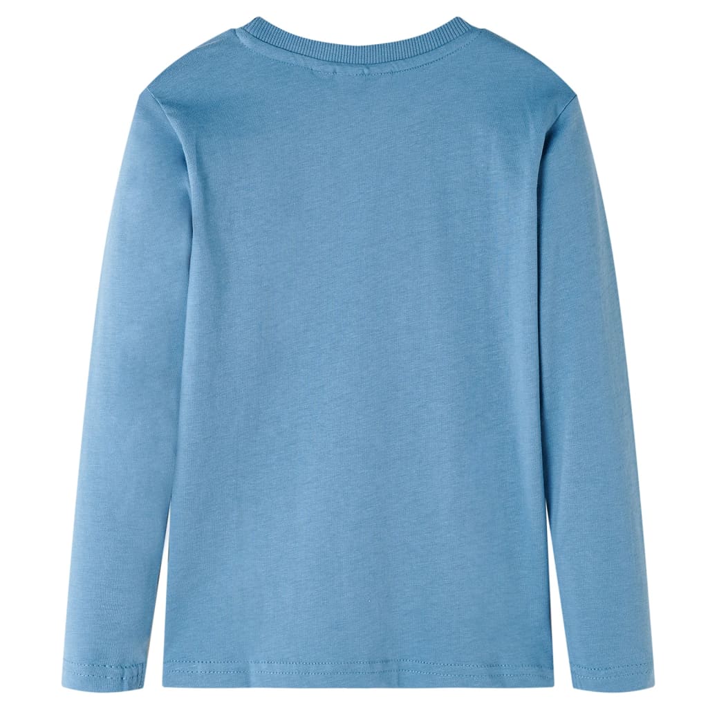 vidaXL Kindershirt met lange mouwen 104 medium blauw afbeelding