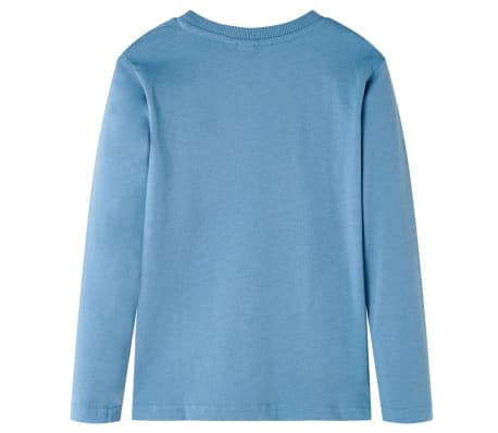 Kinder-Langarmshirt Mittelblau 104