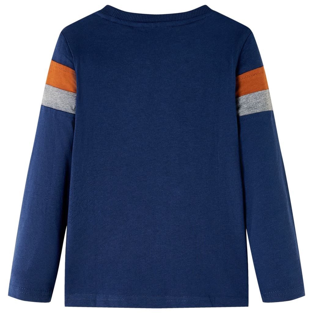 vidaXL Kindershirt met lange mouwen 92 marineblauw afbeelding