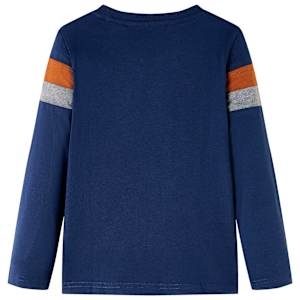 Kindershirt met lange mouwen 92 marineblauw