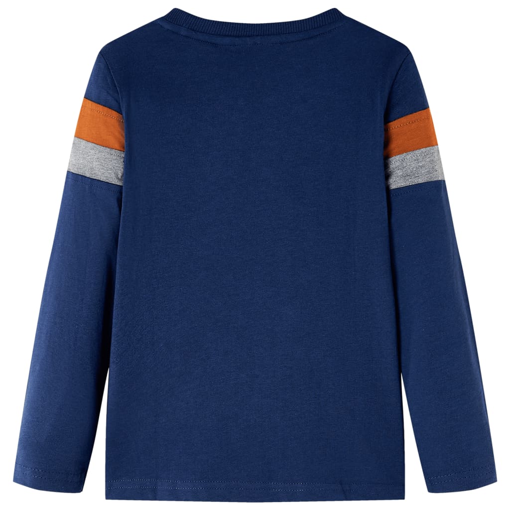 vidaXL Kindershirt met lange mouwen 116 marineblauw afbeelding