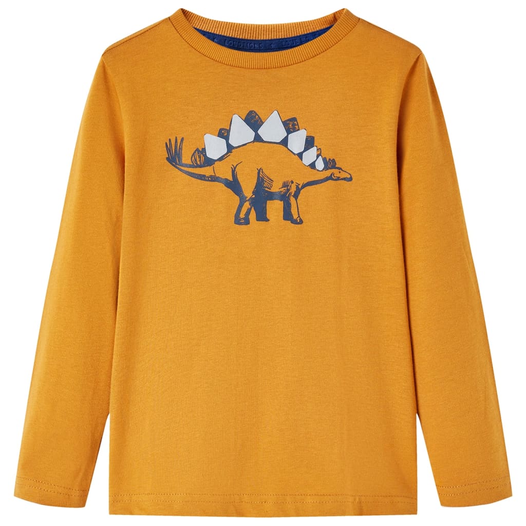 vidaXL Kinder-Langarmshirt Dunkles Ocker 104