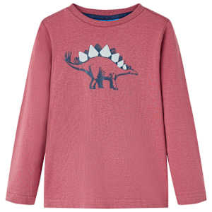 Otroška majica z dolgimi rokavi rdeča 140