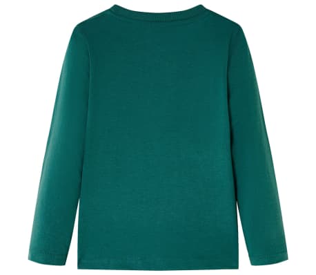 Tricou de copii cu m&acirc;neci lungi, verde, 104
