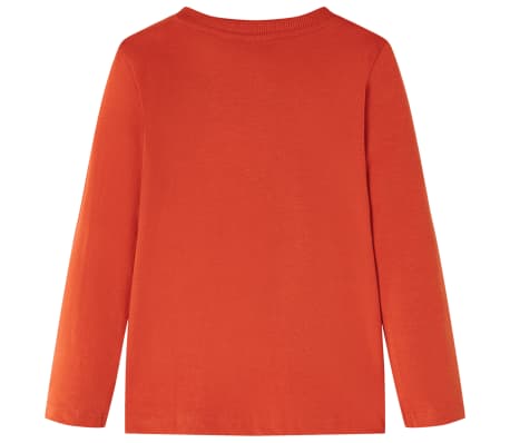 T-shirt enfant &agrave; manches longues orange 92