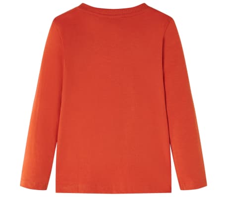 Koszulka dziecięca z długimi rękawami, pomarańczowa, 104