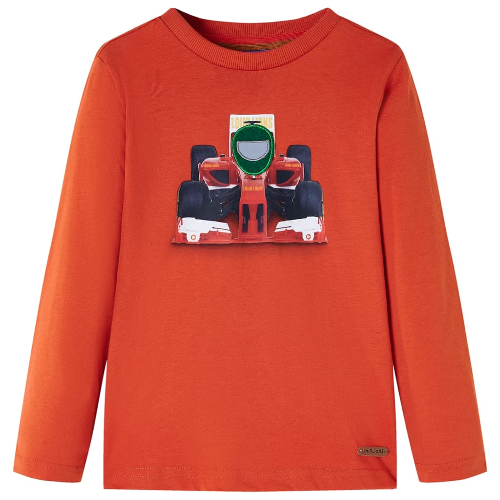 vidaXL Kinder-Langarmshirt Orange 128