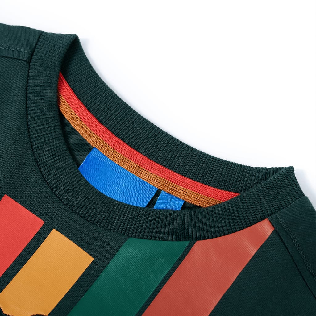 Thumbnail - vidaXL Kinder-Langarmshirt Dunkelgrün 104
