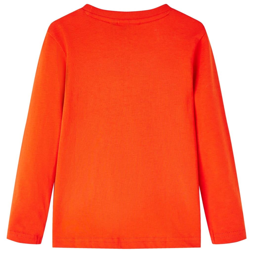 vidaXL Kindershirt met lange mouwen 104 felroranje afbeelding