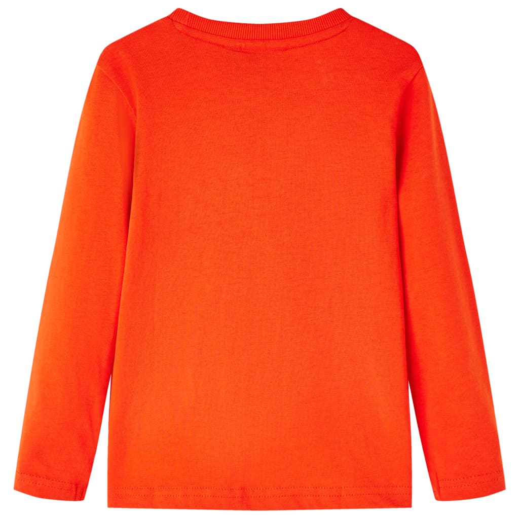 vidaXL Kindershirt met lange mouwen 116 felroranje afbeelding