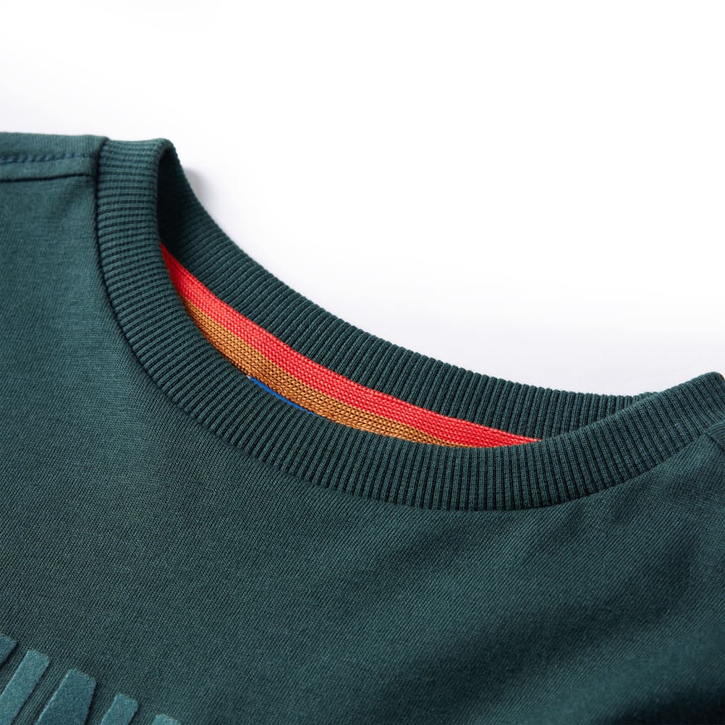 Thumbnail - vidaXL Kinder-Langarmshirt Dunkelgrün 128