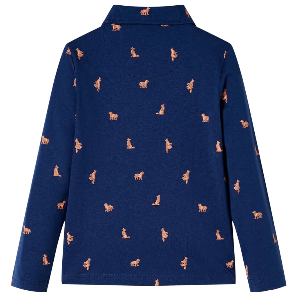 vidaXL Kindershirt 116 marineblauw afbeelding