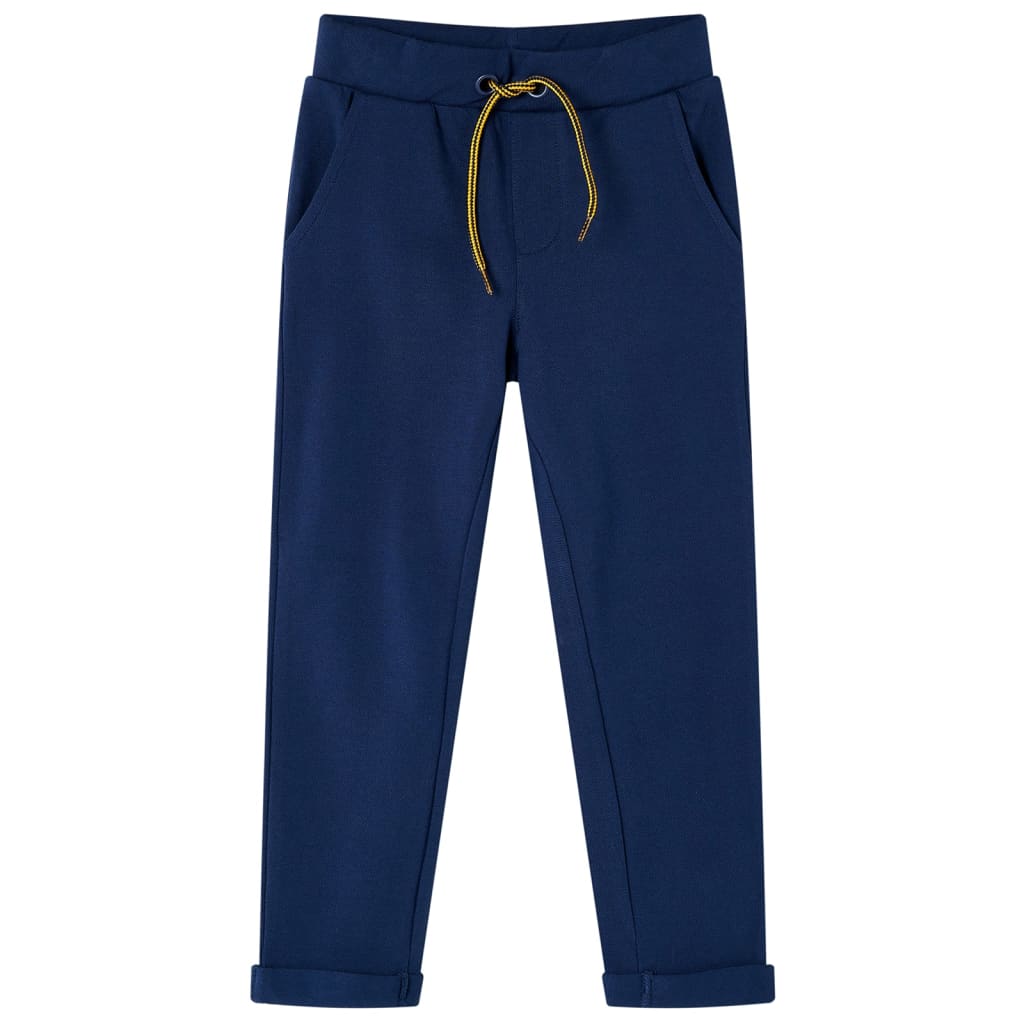 Pantaloni pentru copii cu șnur, bleumarin, 116