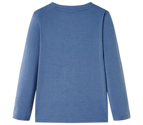 Dječja majica s dugim rukavima plava pro&scaron;arana 92