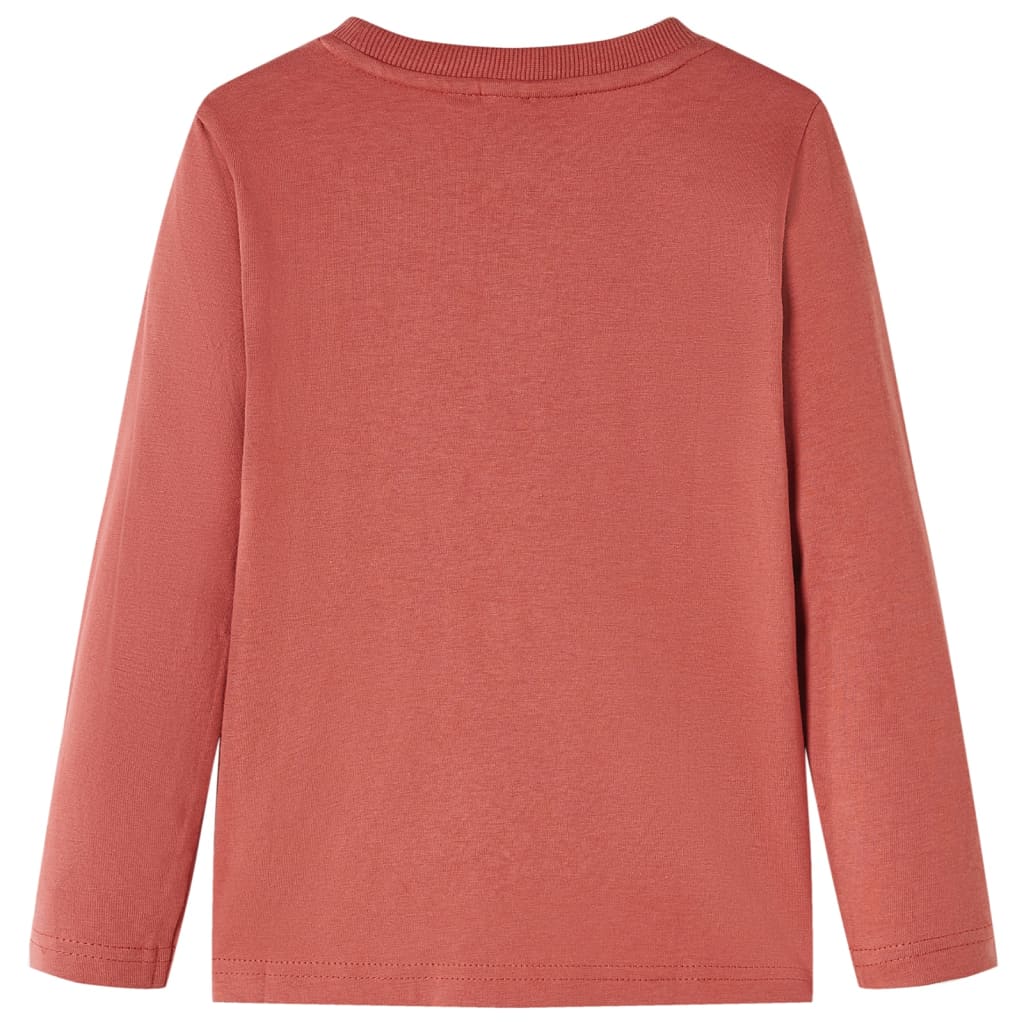 vidaXL Kindershirt met lange mouwen 128 hennakleurig afbeelding