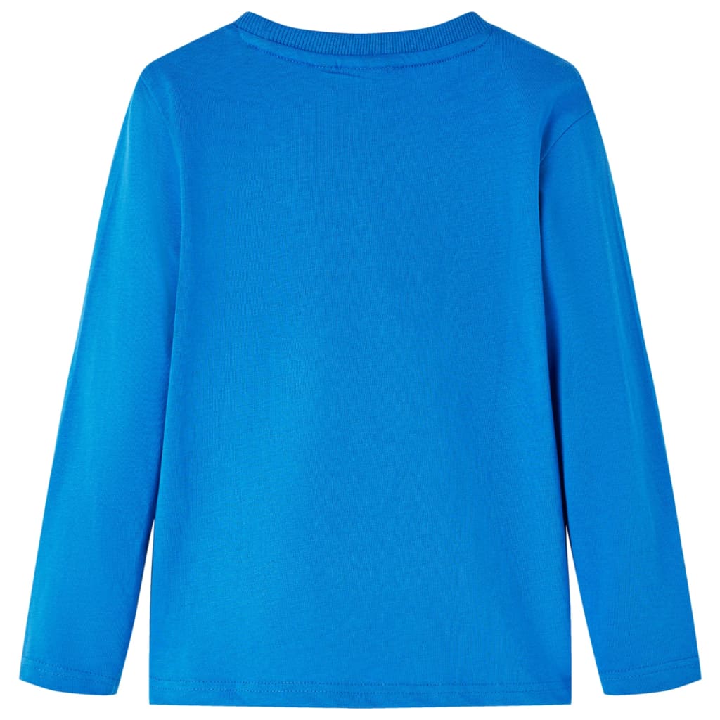 vidaXL Kindershirt met lange mouwen 104 kobaltblauw afbeelding