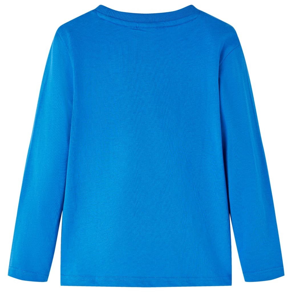 vidaXL Kindershirt met lange mouwen 116 kobaltblauw afbeelding