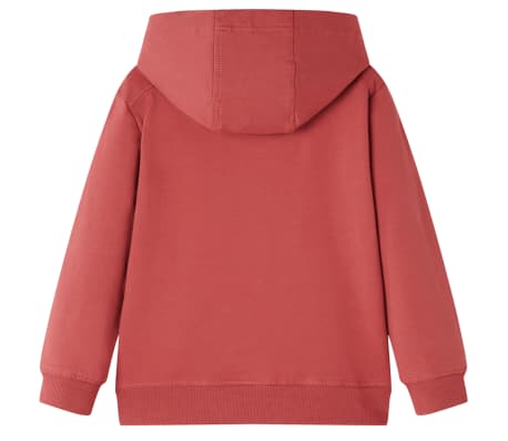 Kinder-Kapuzenpullover Dunkelrot 92