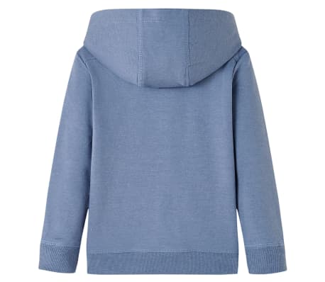 Kinder-Kapuzenpullover Blau Melange 92