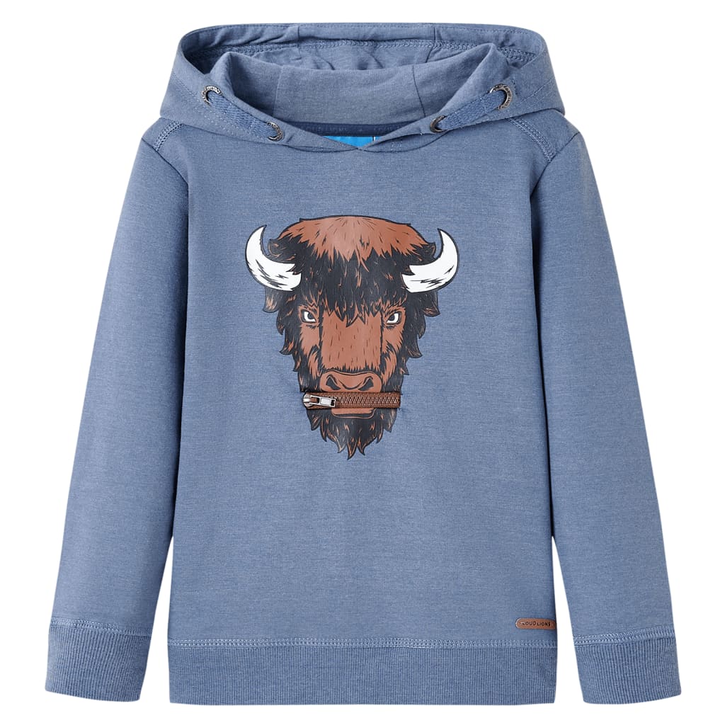 Sweatshirt à capuche pour enfants bleu mélange 116