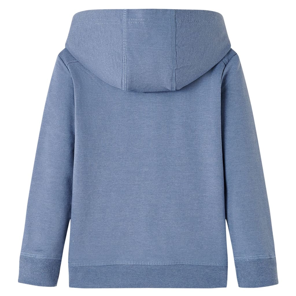 vidaXL Kindertrui met capuchon 116 gemêleerd blauw afbeelding