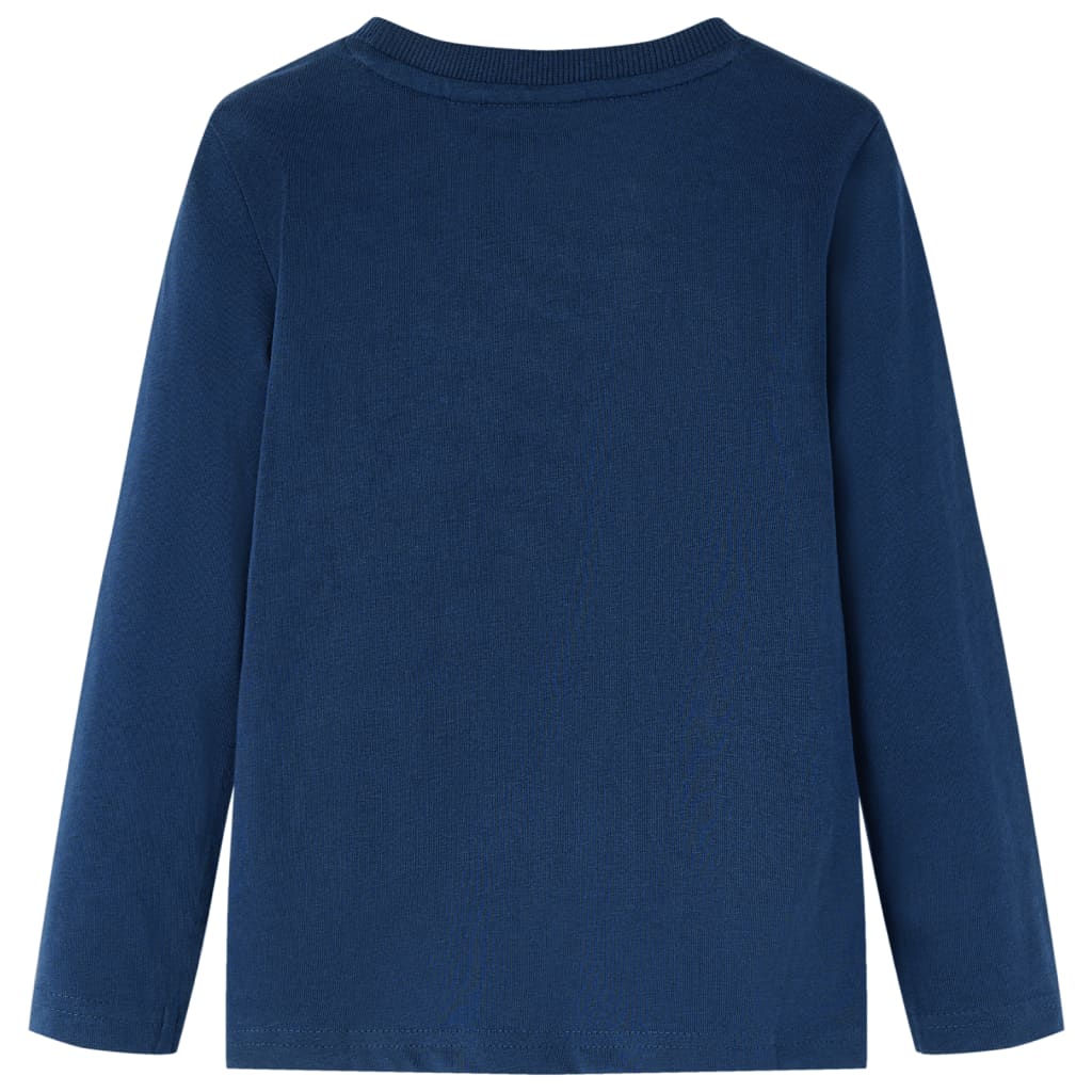 vidaXL Kindershirt met lange mouwen 104 marineblauw afbeelding