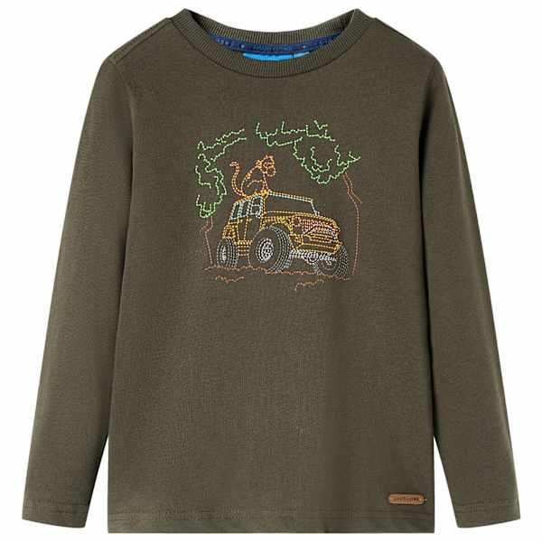 vidaXL Pikkade varrukatega lastes&auml;rk, khaki, 92