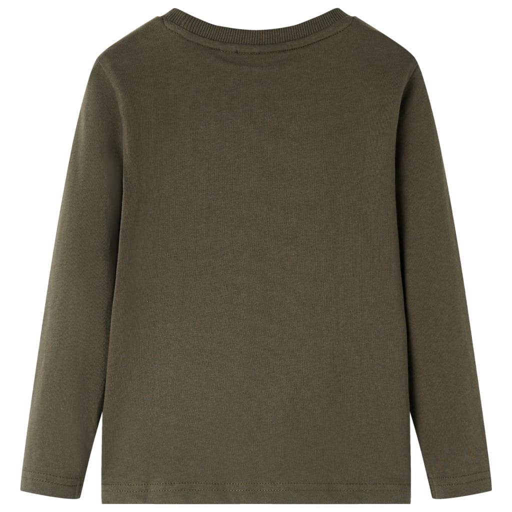 vidaXL Kindershirt met lange mouwen 128 kakikleurig afbeelding