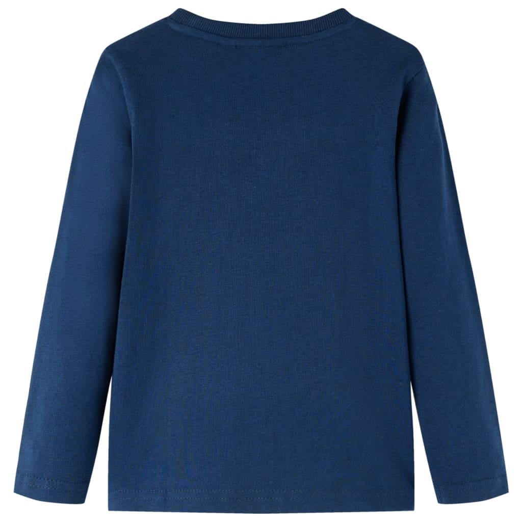 vidaXL Kindershirt met lange mouwen 104 marineblauw afbeelding