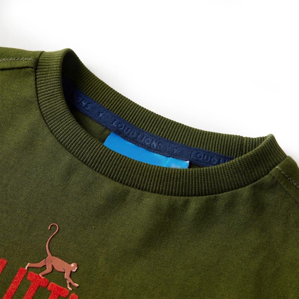 Thumbnail - vidaXL Kinder-Langarmshirt Dunkles Khaki 140