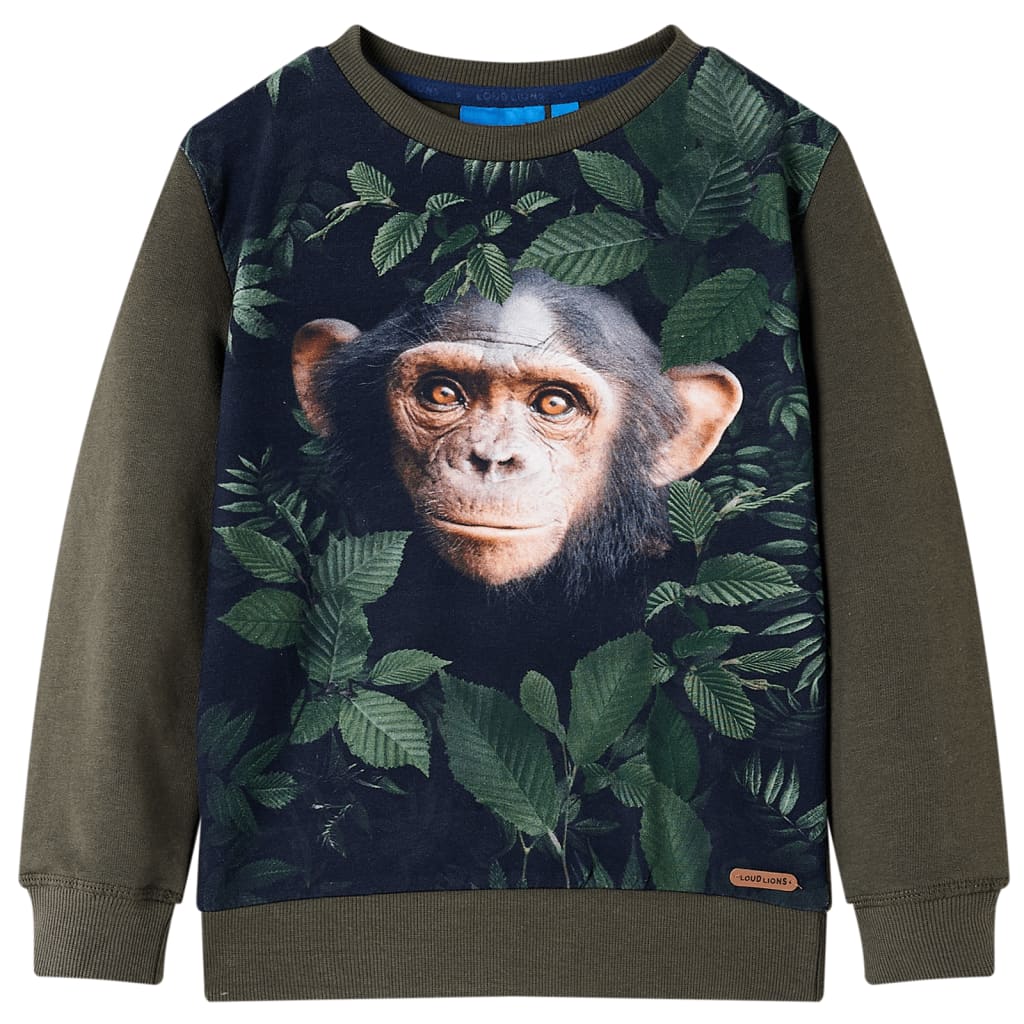 vidaXL Dětská mikina khaki 128