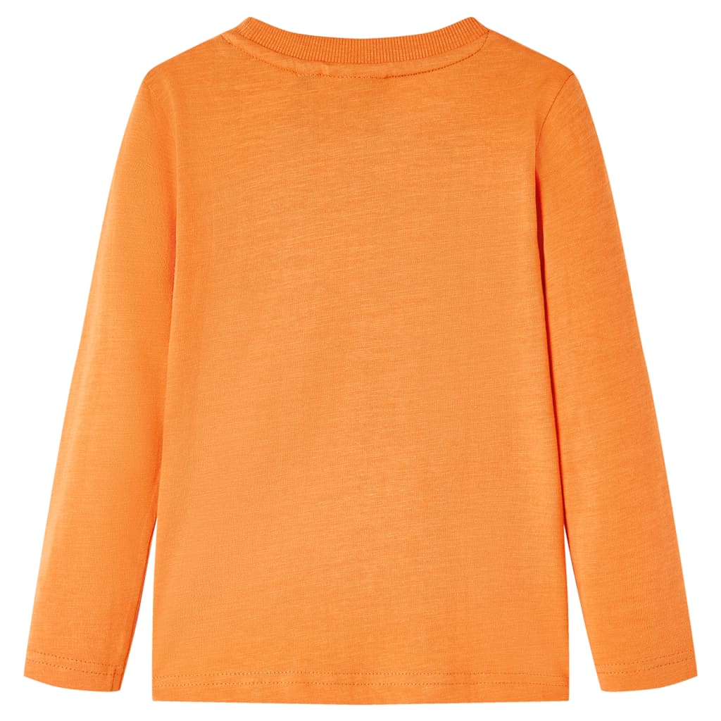vidaXL Kindershirt met lange mouwen 140 donkeroranje afbeelding