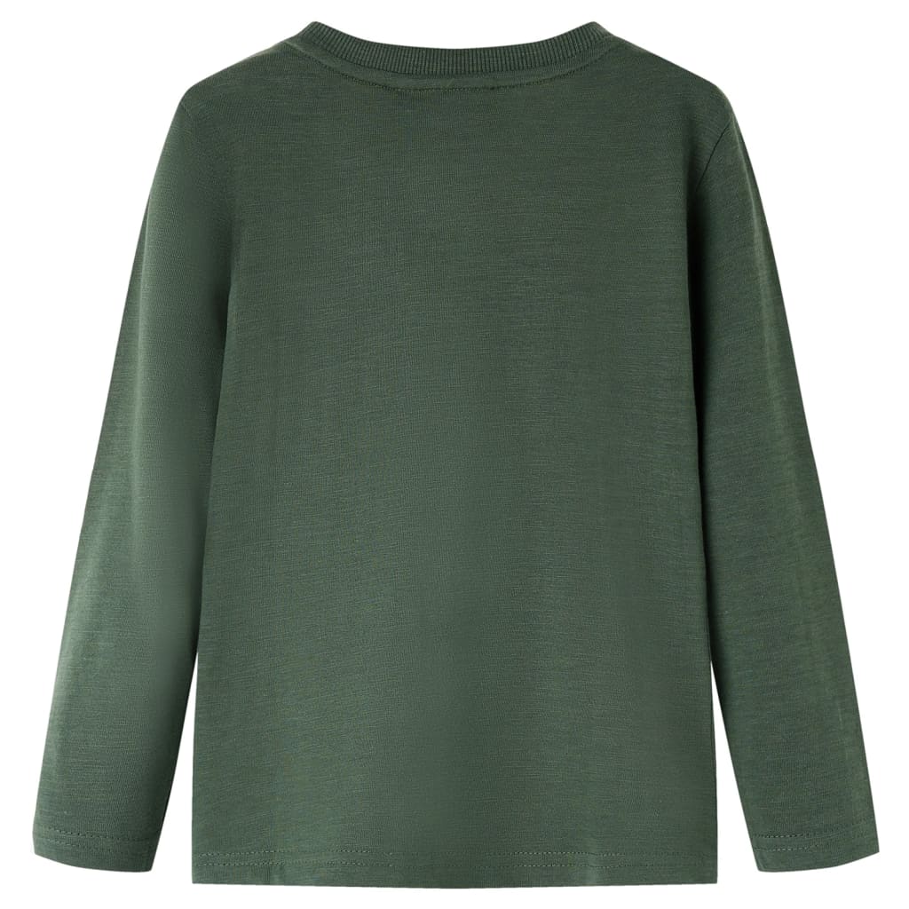 vidaXL Kindershirt met lange mouwen 140 donkergroen afbeelding