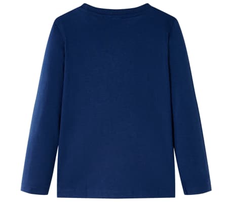 Kinder-Langarmshirt Marineblau 128