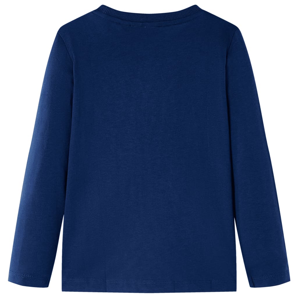 vidaXL Kindershirt met lange mouwen 140 marineblauw afbeelding